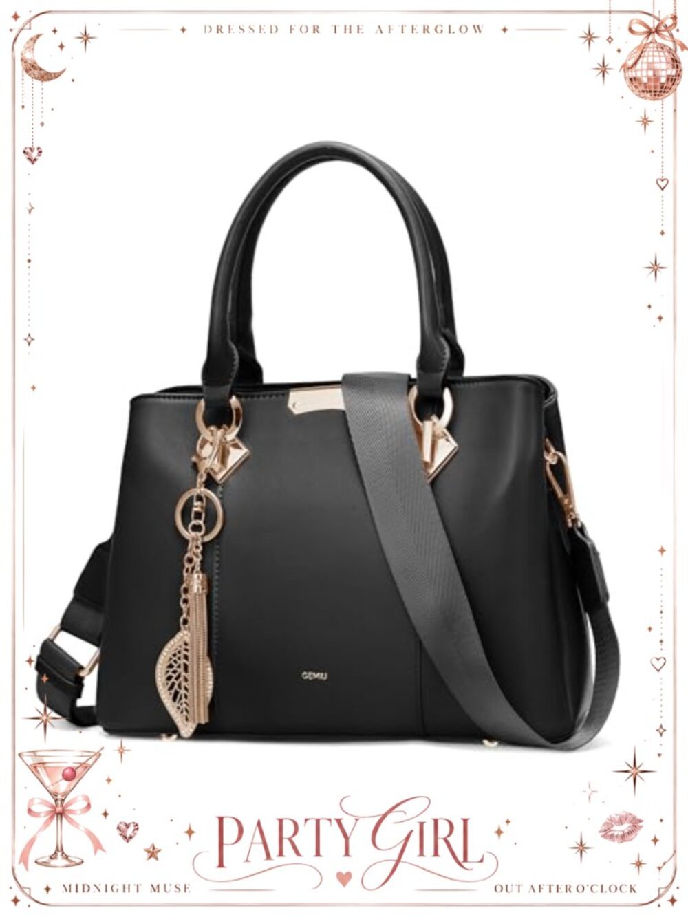Medium Satchel Purse PU Leather Top Handle Crossbody Shoulder Bag